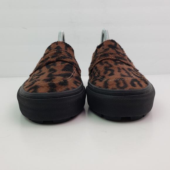 Vans Style 53 Womens Size 5.5 Brown Leopard Slip On Low Chunky Penny Loafer Shoe - Picture 6 of 11